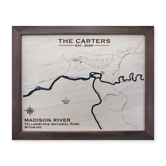 Madison Carters wood map — single layer, white background