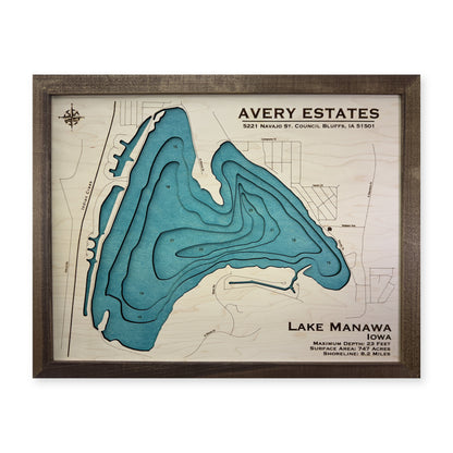 Manawa Avery wood map — multilayer, white background