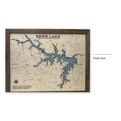 Kerr Lake Wood Map — Single layer — style-labeled photo