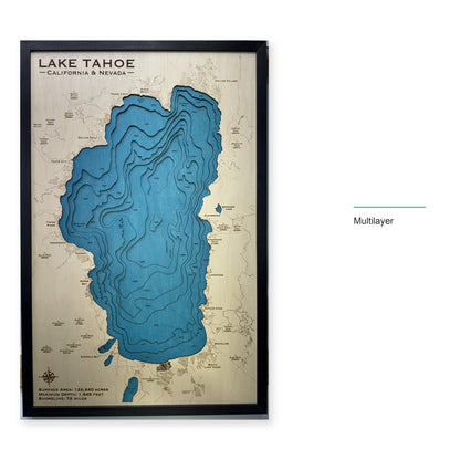 Lake Tahoe Wood Map — Multilayer — style-labeled photo