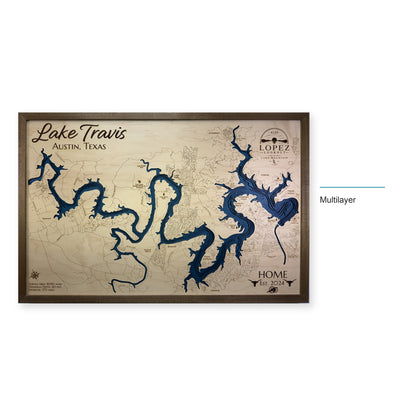 Lake Travis Wood Map — Multilayer — style-labeled photo