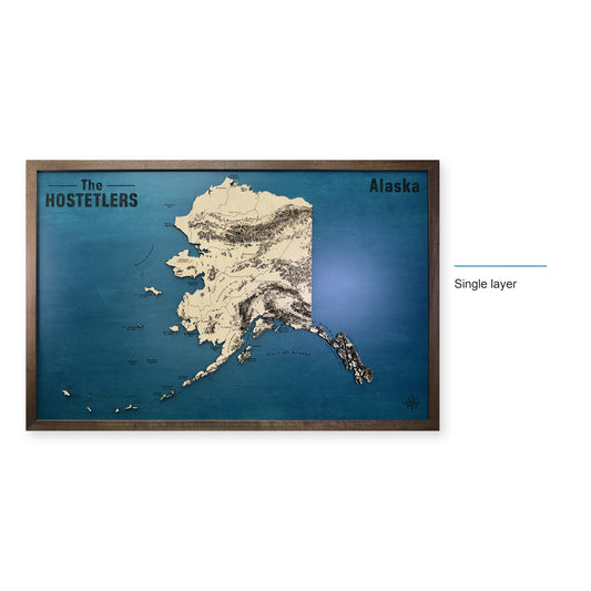 Alaska Wood Map — Single layer — style-labeled photo