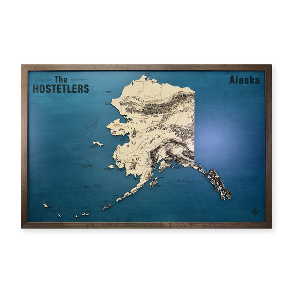 Alaska Wood Map — Single layer — plain-background photo