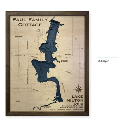 Lake Milton, Ohio, Wood Map — Multilayer — style-labeled photo