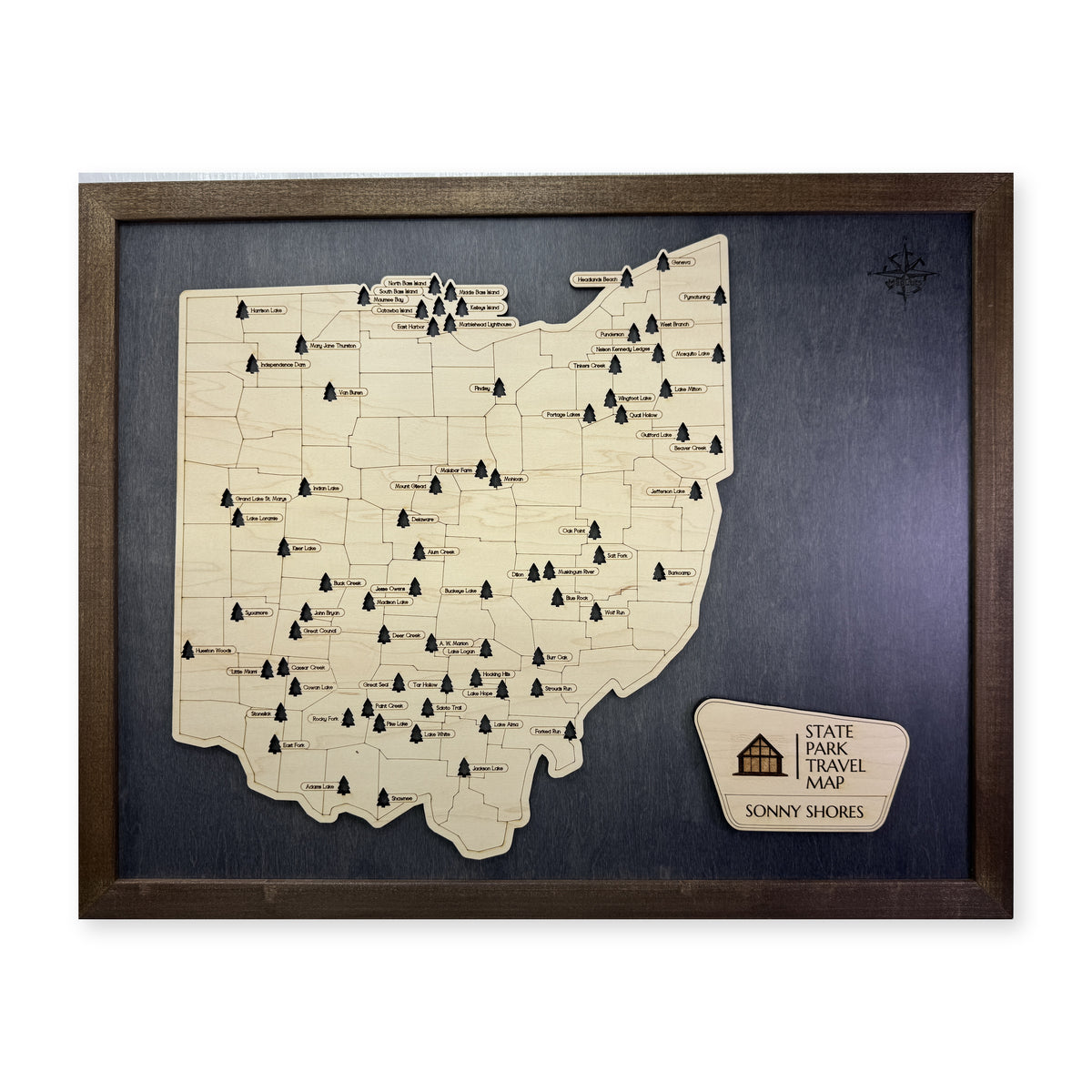 Ohio State Park Travel Map — Single layer — plain-background photo
