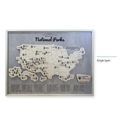 National Park Travel Map — Single layer — style-labeled photo