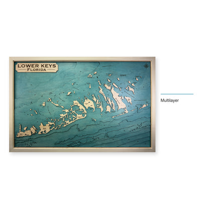 South Florida and Keys, Coastline Map — Multilayer — style-labeled photo