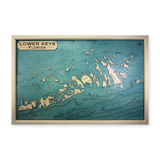 South Florida and Keys, Coastline Map — Multilayer — plain-background photo