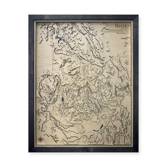 Idaho Wood Map — Multilayer — plain-background photo
