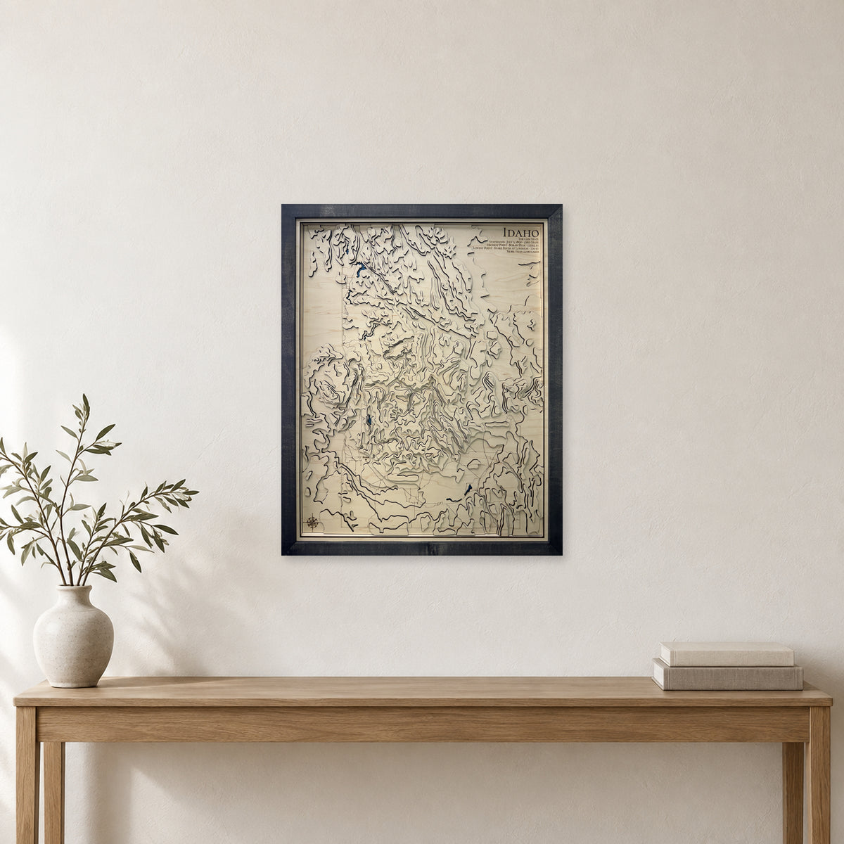 Idaho Wood Map — Multilayer — room mockup