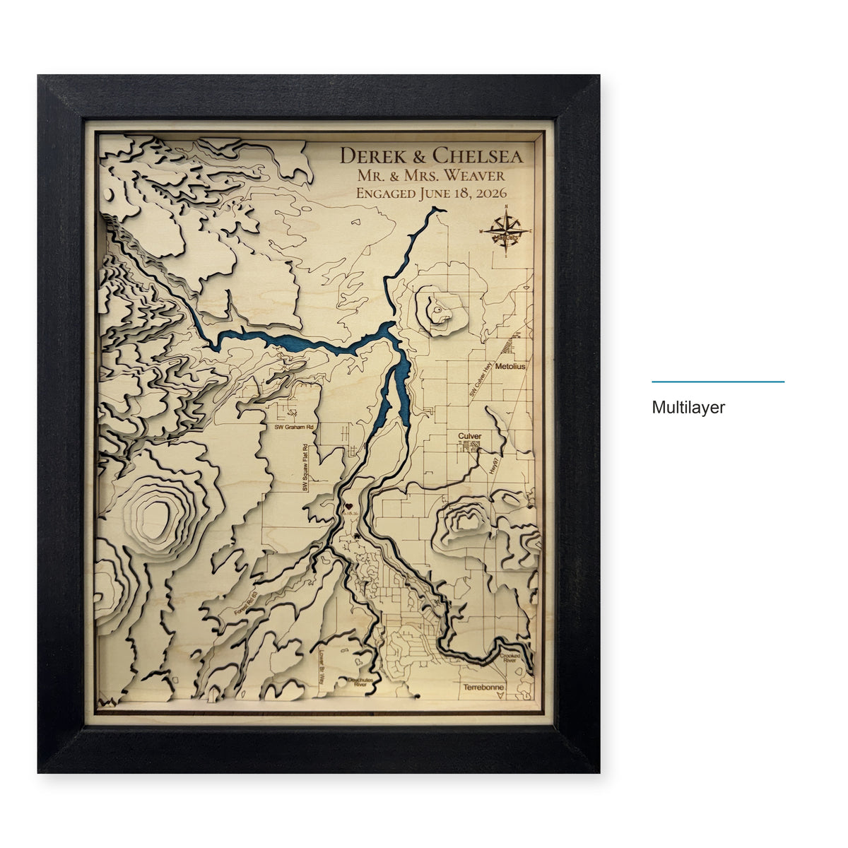 Culver, Oregon Wood Map — Multilayer — style-labeled photo
