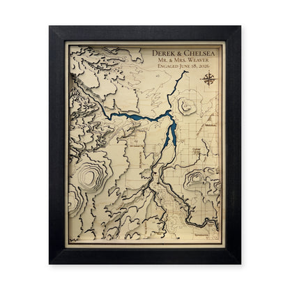 Culver, Oregon Wood Map — Multilayer — plain-background photo