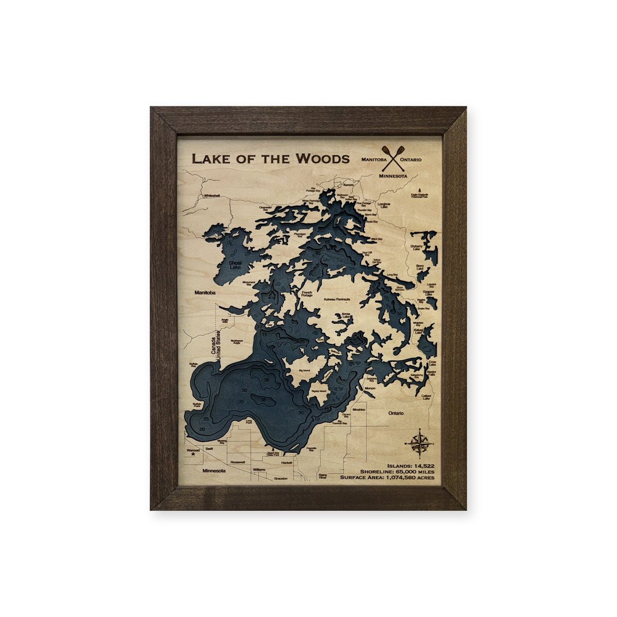 Lake Of The Woods Multilayer Compact Wood Map — Multilayer water main photo [MC20261006 legacy b47a734f9bb8]