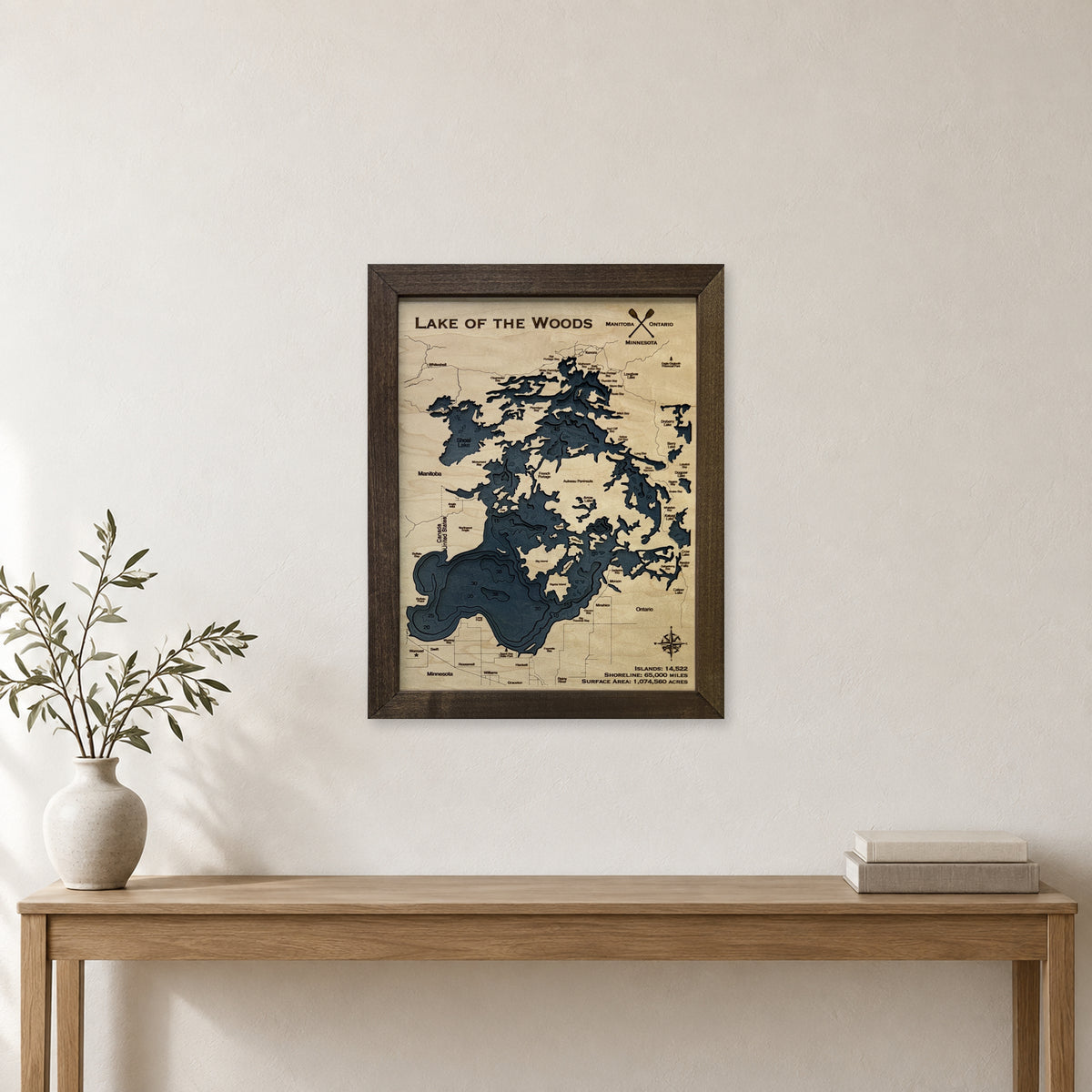 Lake Of The Woods Multilayer Compact Wood Map — room mockup [MC20261006 legacy 70d949eaa7a9]