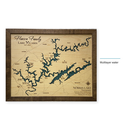 Norris Lake Hanson Family Multilayer Wood Map — style-labeled photo [MC20261006 legacy 0afd185cd4f7]