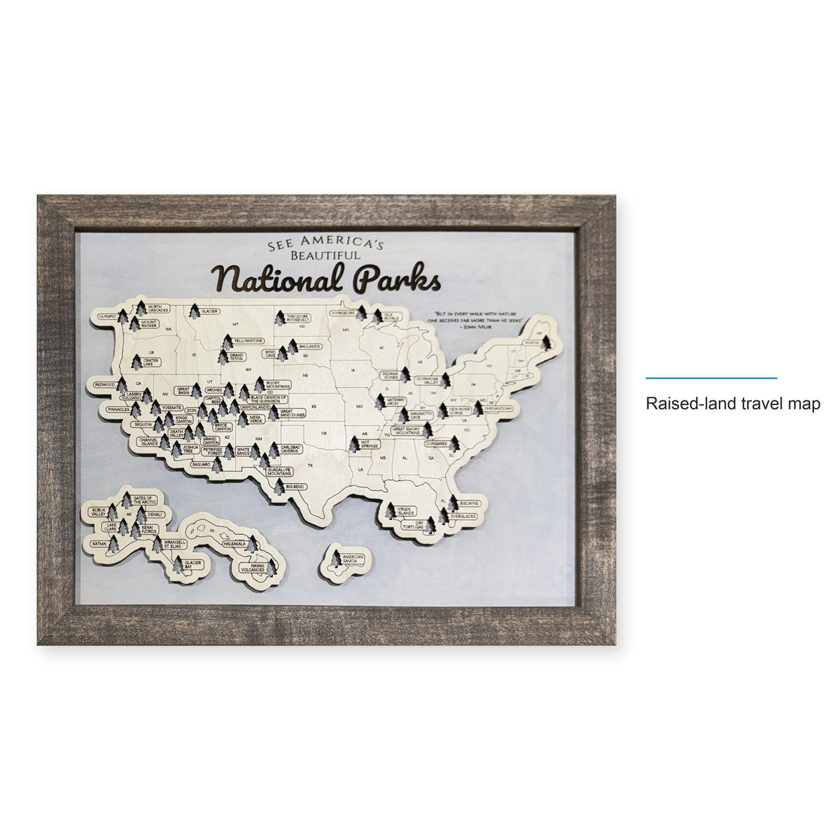 National Park Travel Map Walnut No Nameplate — style-labeled photo [MC20261006 q0269 efcba1773298]