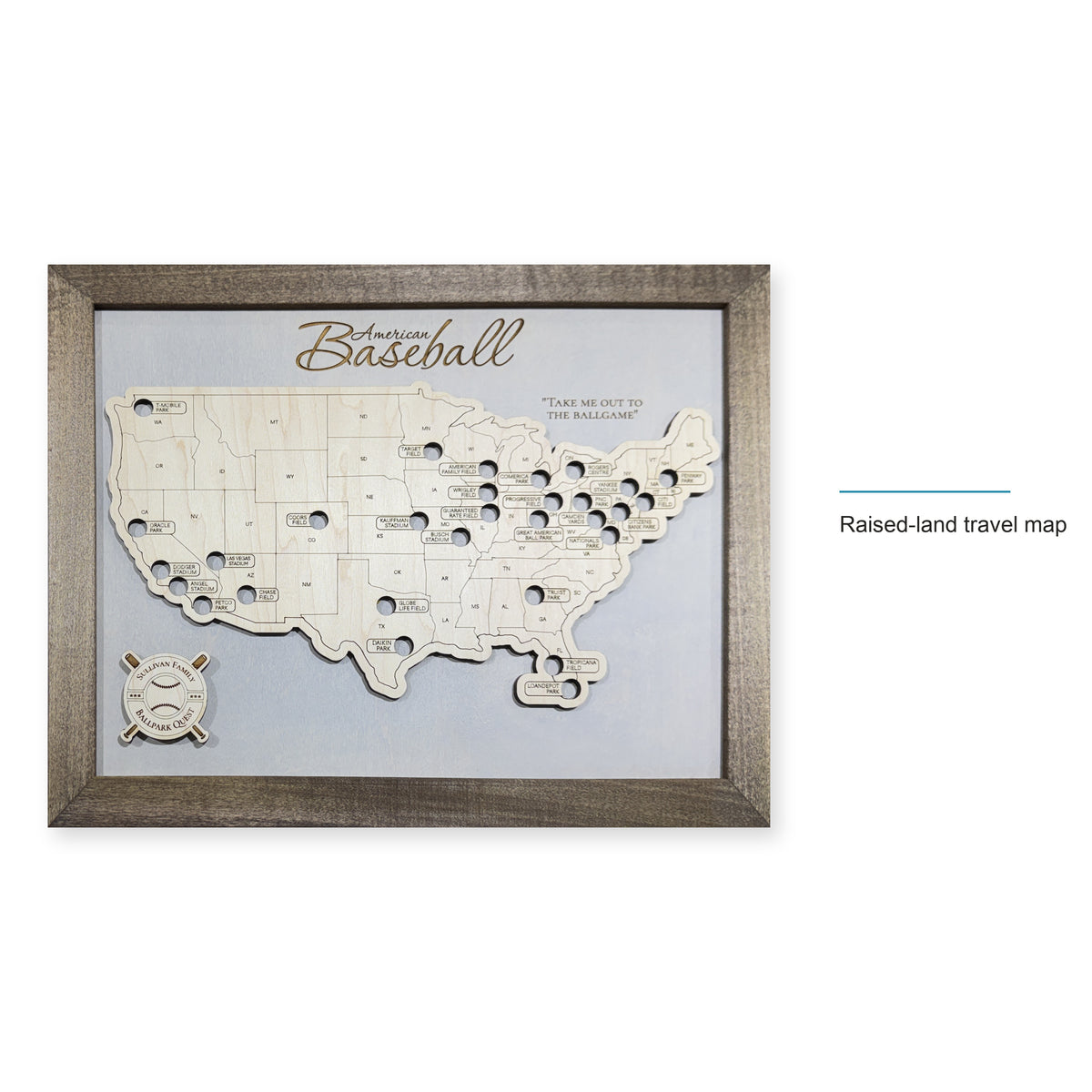 Professional Baseball Stadium Travel Map Sullivan — style-labeled photo [MC20261006 q0365 b5b08fd4e075]