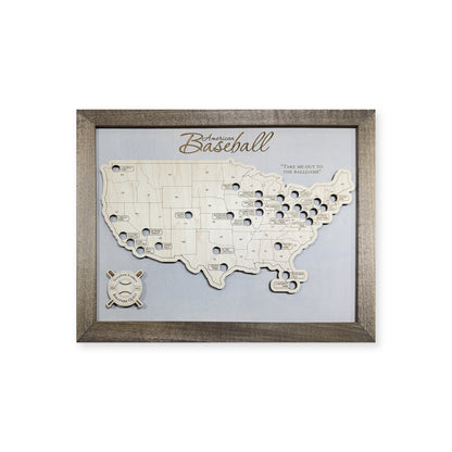 Professional Baseball Stadium Travel Map Sullivan — Raised-land travel map main photo [MC20261006 q0365 784fc6091886]