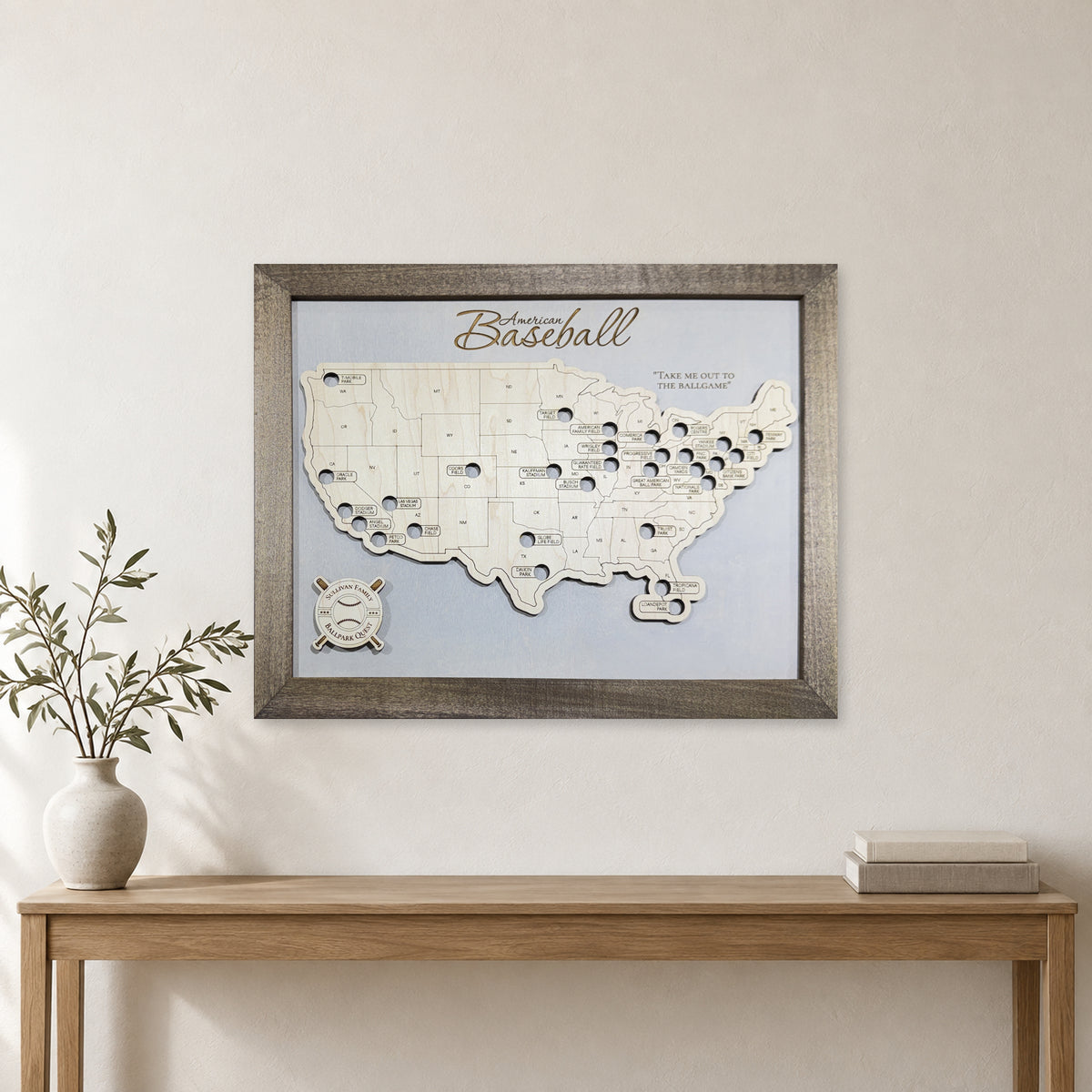 Professional Baseball Stadium Travel Map Sullivan — room mockup [MC20261006 q0365 88ec01f2a36b]