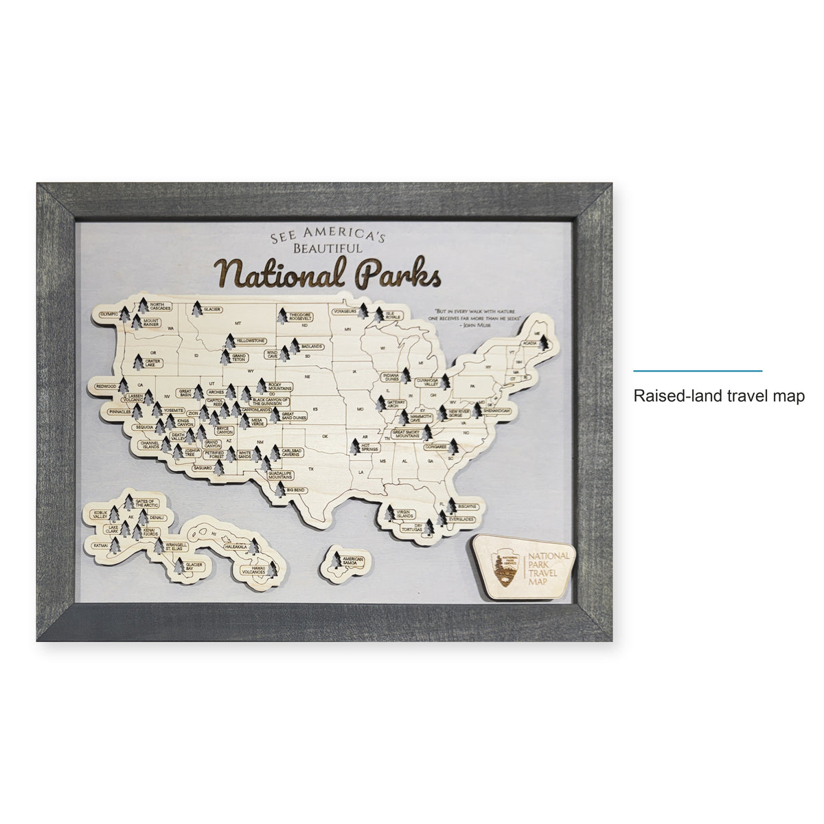 National Park Travel Map Charcoal No Timeline — style-labeled photo [MC20261006 q0389 cef8c86817ad]