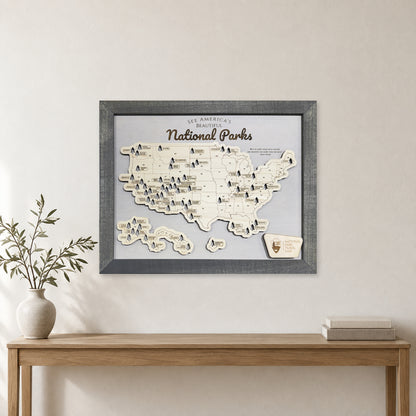 National Park Travel Map Charcoal No Timeline — room mockup [MC20261006 q0389 3d3a3ab47d44]