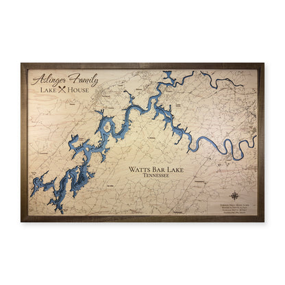 Watts Bar Lake Wood Map — Multilayer water main photo [MC20261006 q0476 56d31d45d8db]