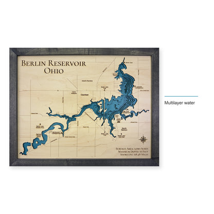 Berlin Lake Ohio Wood Map — style-labeled photo [MC20261006 q0557 0accffa7505c]