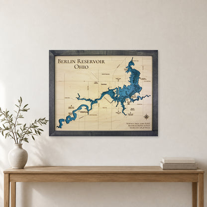 Berlin Lake Ohio Wood Map — room mockup [MC20261006 q0557 b1036c949464]
