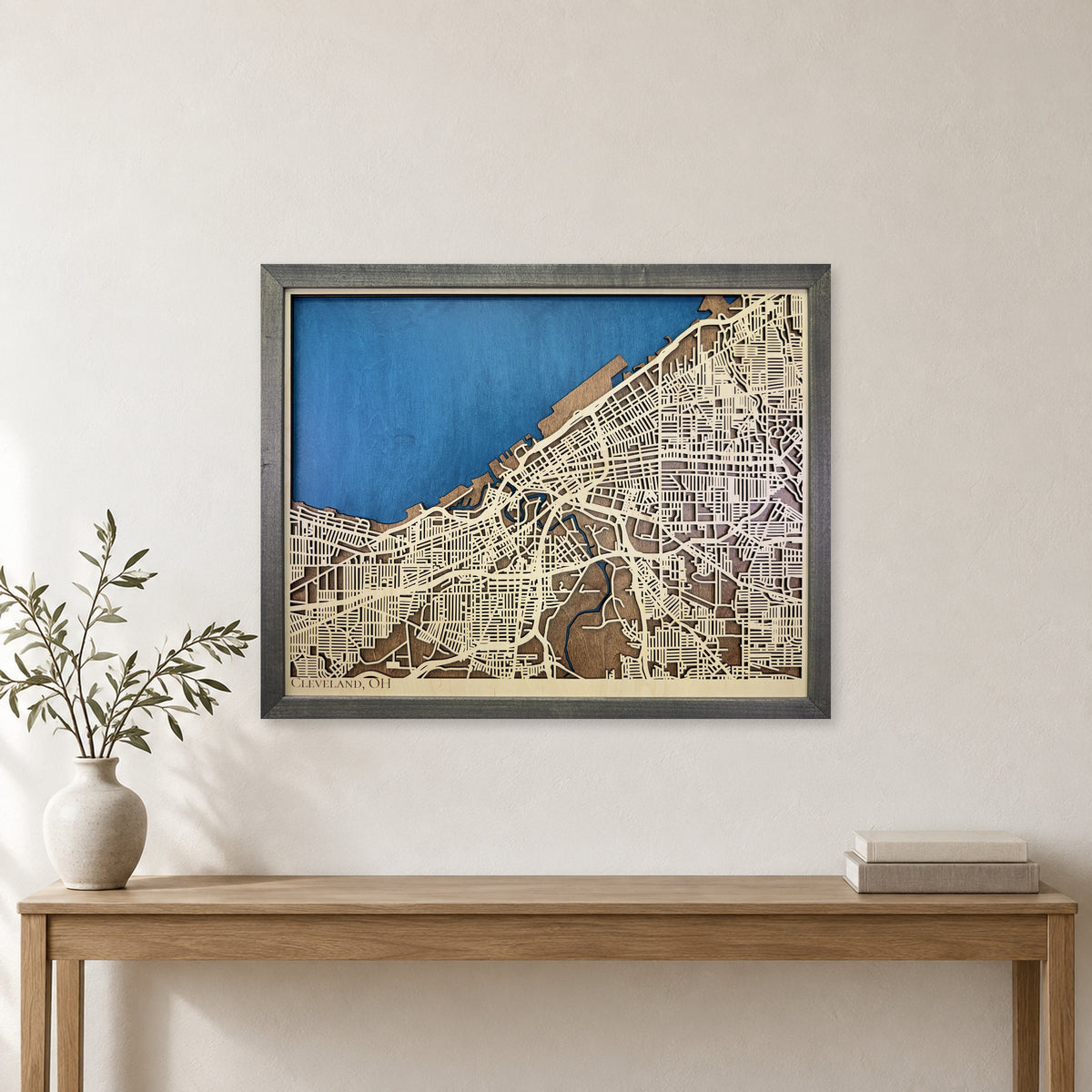 Cleveland Ohio Wood City Map — room mockup [MC20261006 q0561 5f7f48ef0f23]