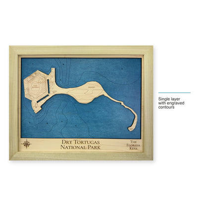 Dry Tortugas National Park Wood Map — style-labeled photo [MC20261006 q0594 87dd5ce547b2]