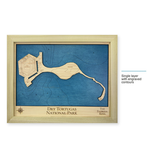 Dry Tortugas National Park Wood Map — style-labeled photo [MC20261006 q0594 87dd5ce547b2]