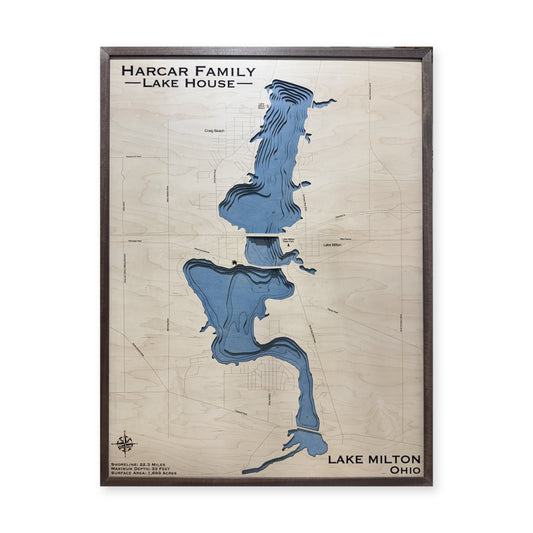 Lake Milton, Ohio Wood Map — plain-background photo [MC20261006 q0638 696a40736503]