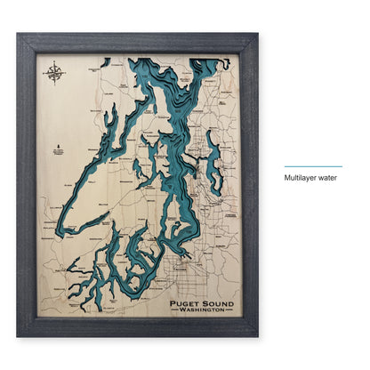 Puget Sound Washington Multilayer Wood Map — style-labeled photo [MC20261006 q0653 95e0bf81242d]