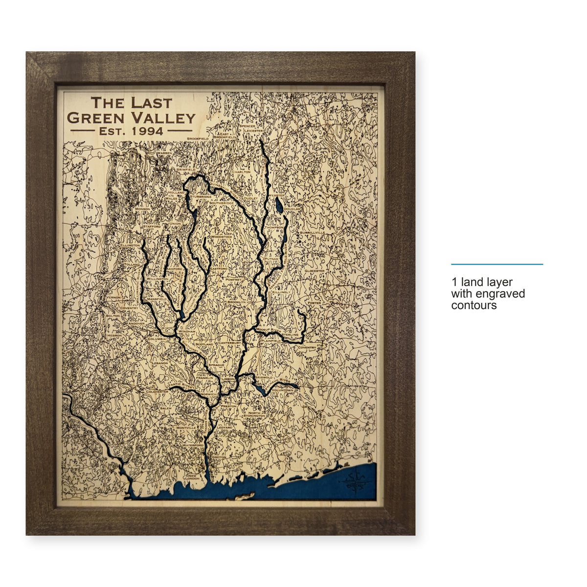 The Last Green Valley Topographic Wood Map — style-labeled photo [MC20261006 q0670 16590a2864f5]