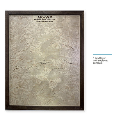 Mount Flume, White Mountains, New Hampshire Wood Map — style-labeled photo [MC20261006 q0673 a0a62fb41cdb]