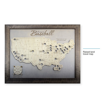 Professional Baseball Stadium Travel Map — style-labeled photo [MC20261006 q0684 81bbed8b7510]