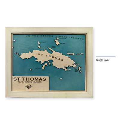 St Thomas, US Virgin Islands Wood Map — style-labeled photo [MC20261006 q0734 b22ea6ba7ca1]