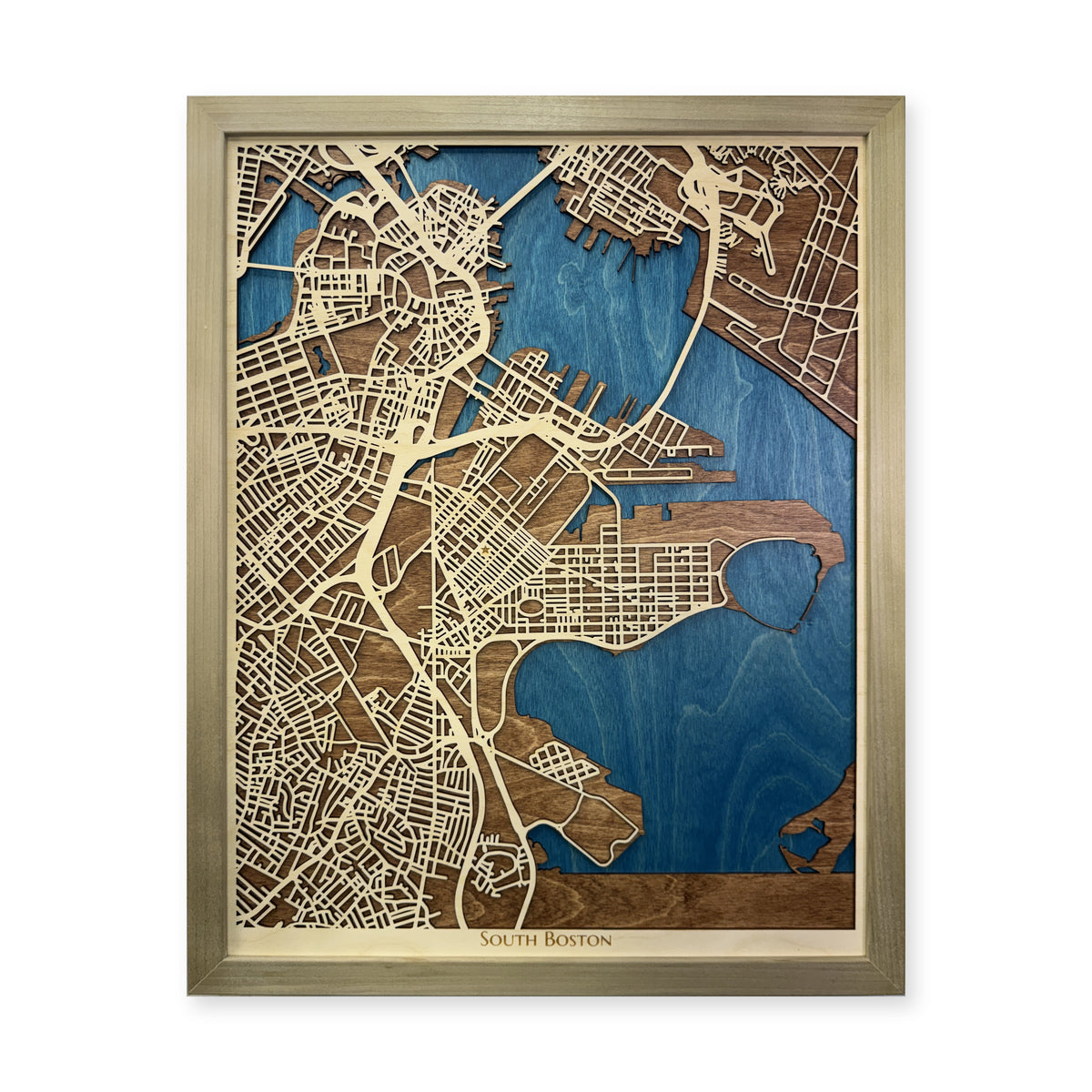 South Boston Massachusetts Wood City Map — Layered streets main photo [MC20261006 q0757 4d7a14007f45]