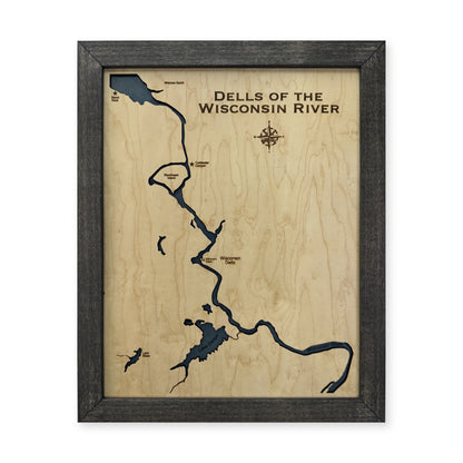 Dells of the Wisconsin River Wood Map — plain-background photo [MC20261006 q0763 0c8431c3be62]