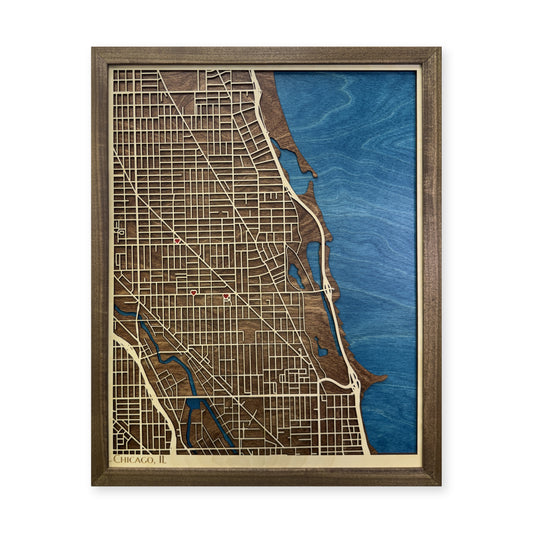 Chicago, IL, Wood City Map — plain-background photo [MC20261006 q0776 87fd576b1a29]