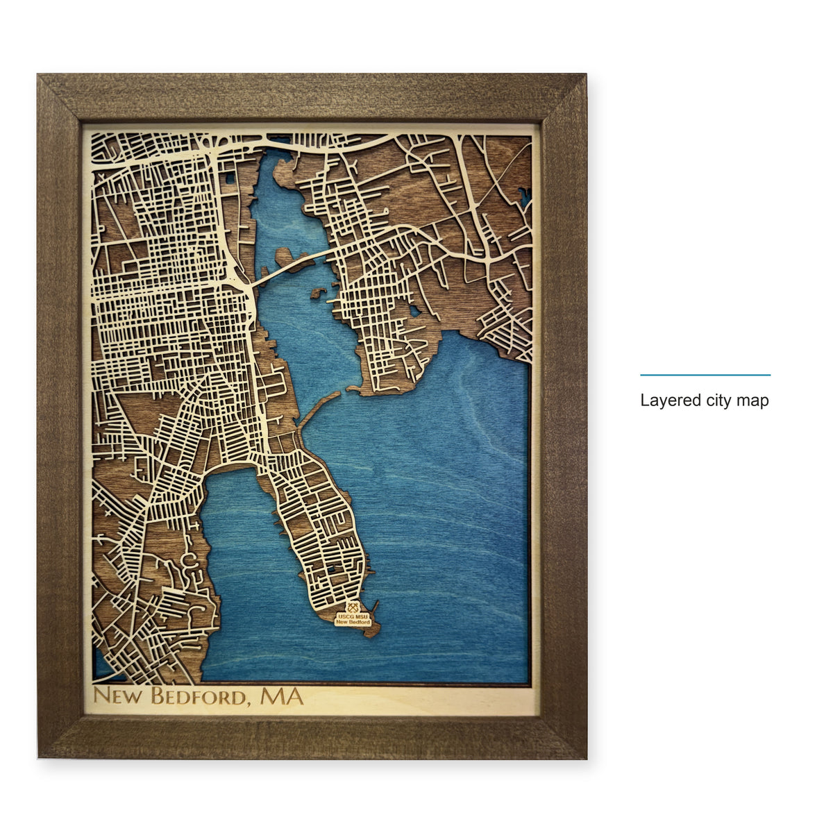 New Bedford, Massachusetts Wood City Map — style-labeled photo [MC20261006 q0779 33f844540646]