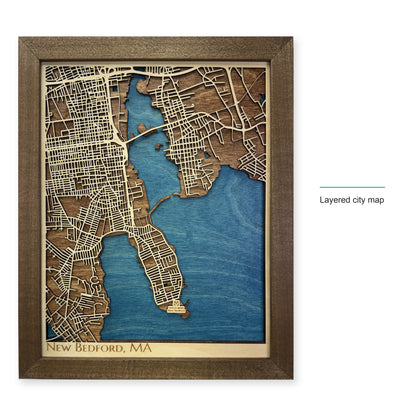 New Bedford, Massachusetts Wood City Map — style-labeled photo [MC20261006 q0779 33f844540646]
