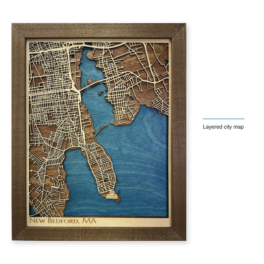 New Bedford, Massachusetts Wood City Map — style-labeled photo [MC20261006 q0779 33f844540646]