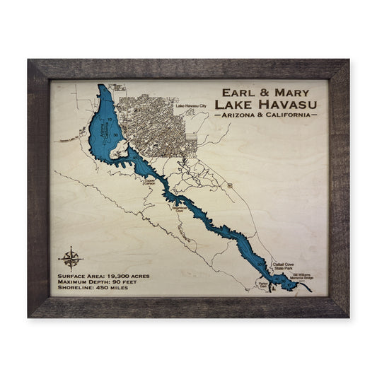 Lake Havasu Wood Map — plain-background photo [MC20261006 q0801 1054404694e1]