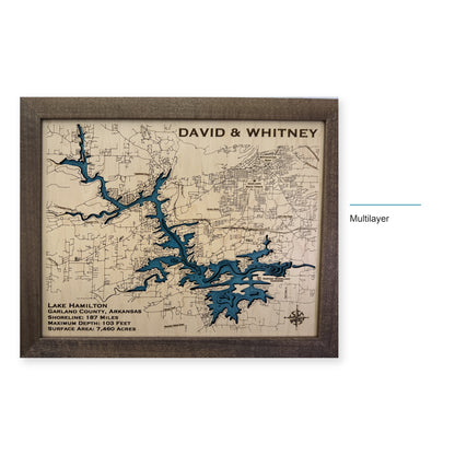 Lake Hamilton David and Whitney Wood Map — style-labeled photo [MC20261006 q0871 f1810c58478e]