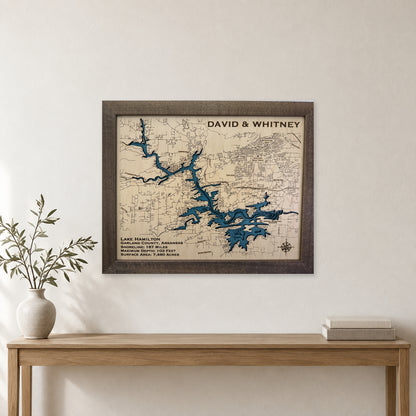 Lake Hamilton David and Whitney Wood Map — room mockup [MC20261006 q0871 3678314cecee]