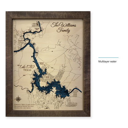 Lake LBJ McWilliams Family Wood Map — style-labeled photo [MC20261006 q0904 fa991ded6bbe]