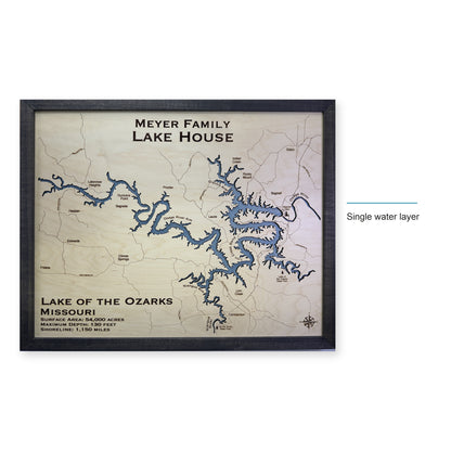 Lake of the Ozarks Meyer Family Wood Map — style-labeled photo [MC20261006 q0915 2b637f235e3f]