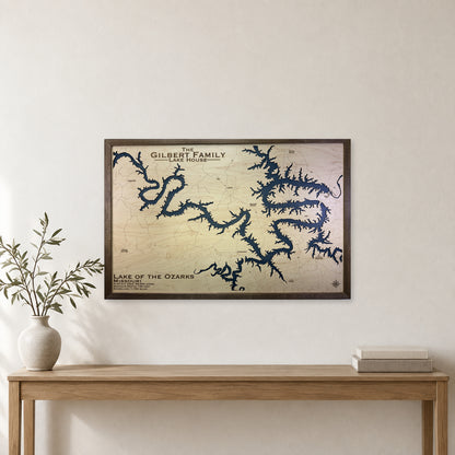 Lake of the Ozarks Gilbert Family Wood Map — room mockup [MC20261006 q0936 204ad75ddba1]