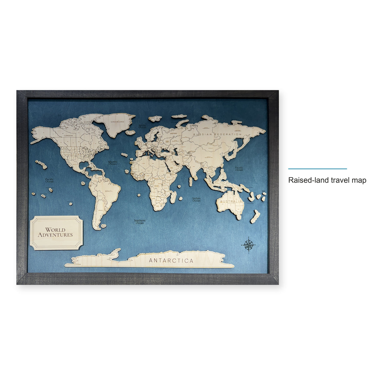 World Adventures Travel Map Charcoal — style-labeled photo [MC20261006 q1091 c7ac86f8bf70]